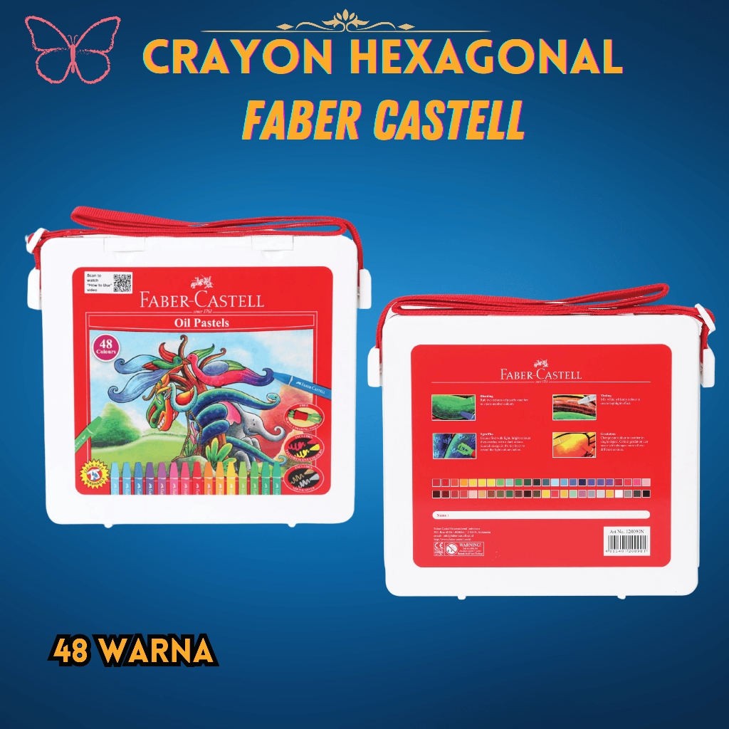 

Faber-Castell Krayon Minyak Hexagonal Oil Pastell 48 Warna