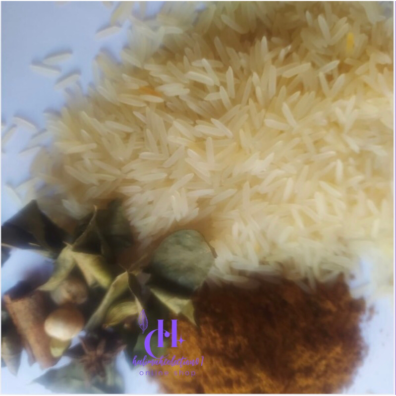 

Hemat bumbu briyani/kebuli/mandhi/bukhori/kabsah + beras basmati 200gram lengkap dengan rempah dan mentega enak lezat