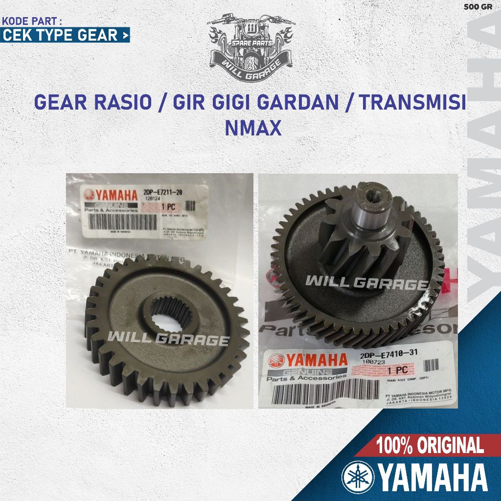 GEAR RASIO / GIR GIGI GARDAN / TRANSMISI NMAX / 2DP-E7211-20 / 2DP-E7410-31