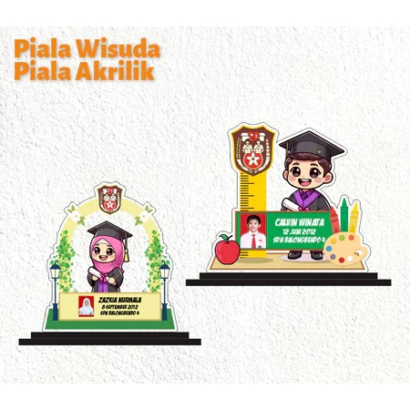 Plakat Wisuda Akrilik Custom Foto & Logo