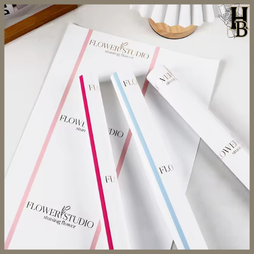 

10 LEMBAR Kertas Buket Bunga Lines 45cm X 30cm Matte Solid Flower Wrapping Cellophane Paper KB66