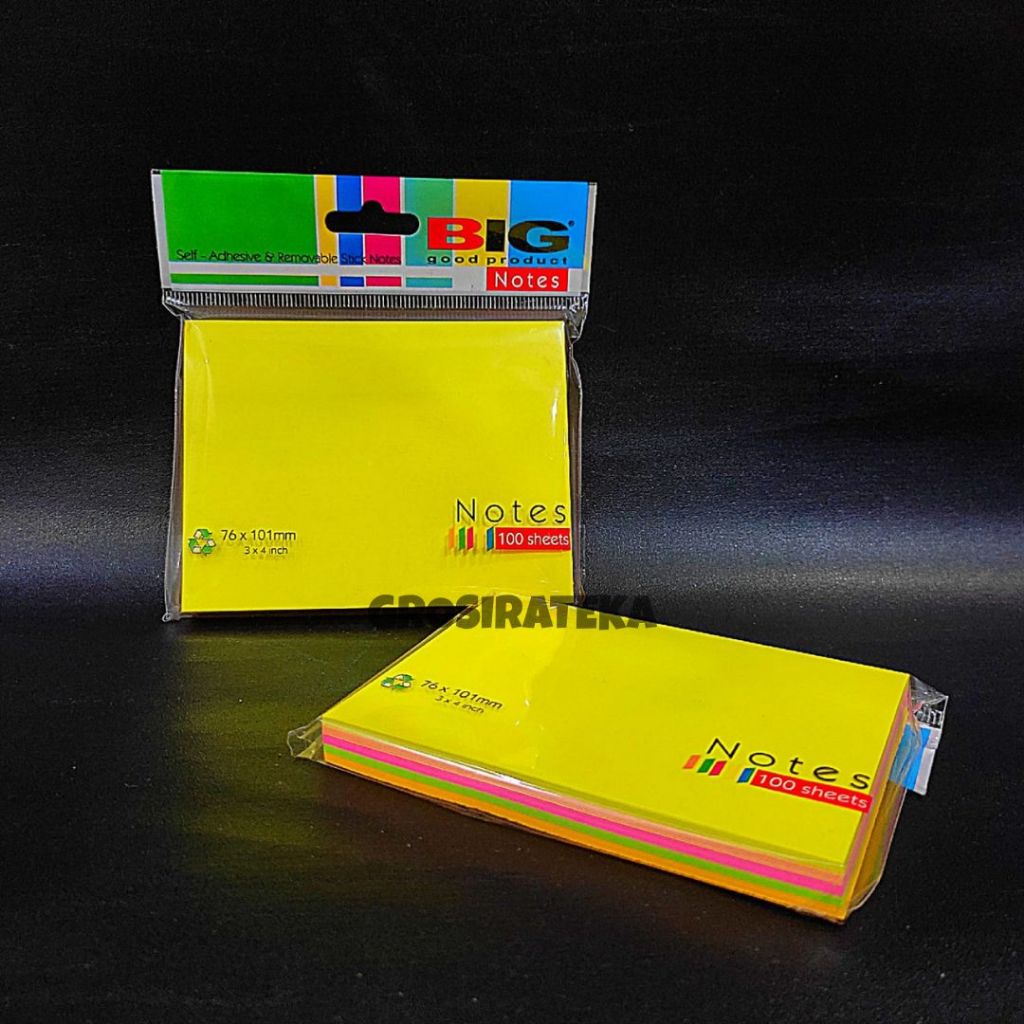 

PEMBATAS BUKU, STICKY NOTES, KERTAS MEMO, POS IT 76X101 TUMPUK BIG