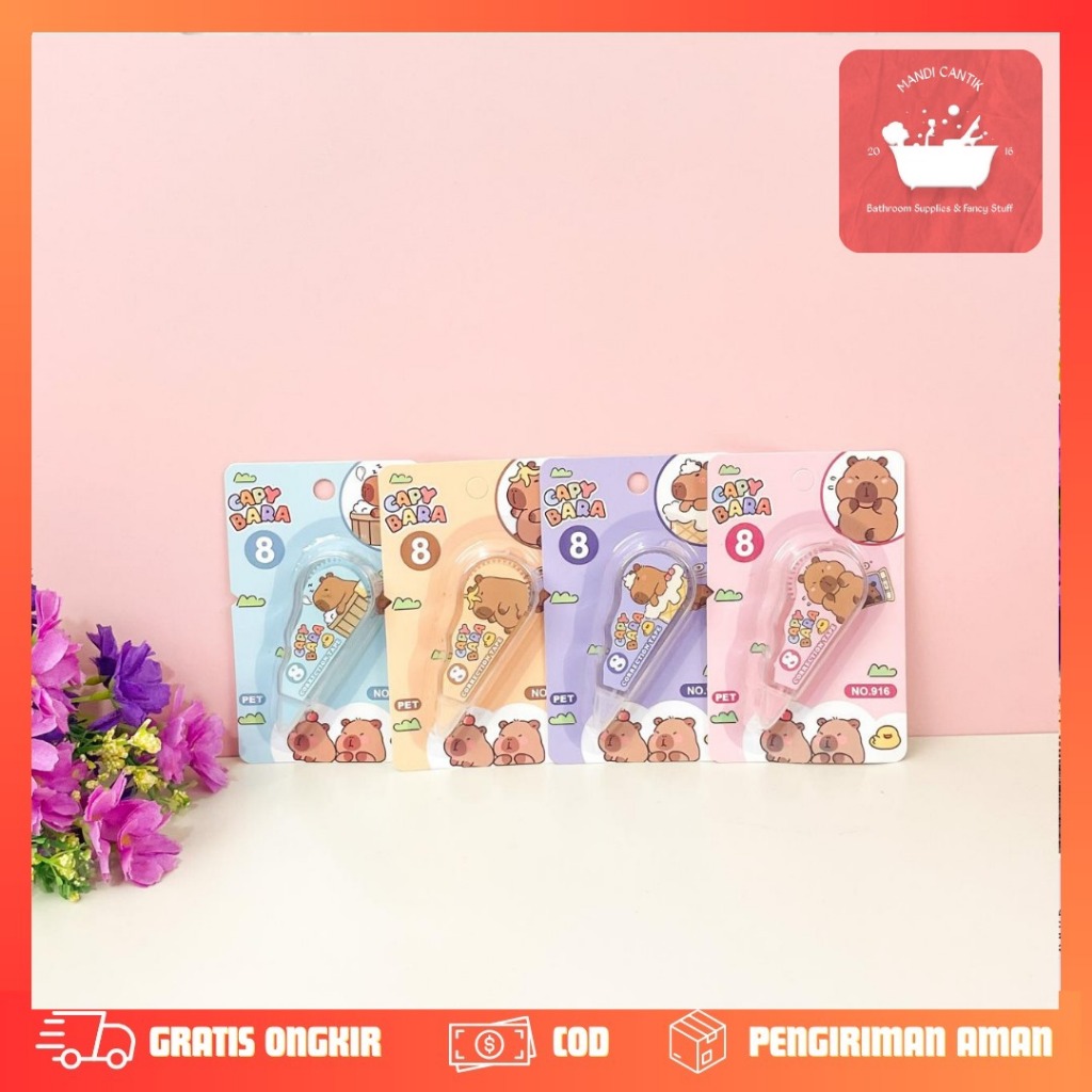 

Correction tape Satuan kecil Capybara CT-1819 / TipX Tip ex Tipex Kapibara Capybara Cappybara / Penghapus pulpen tulisan kado unik hampers anak