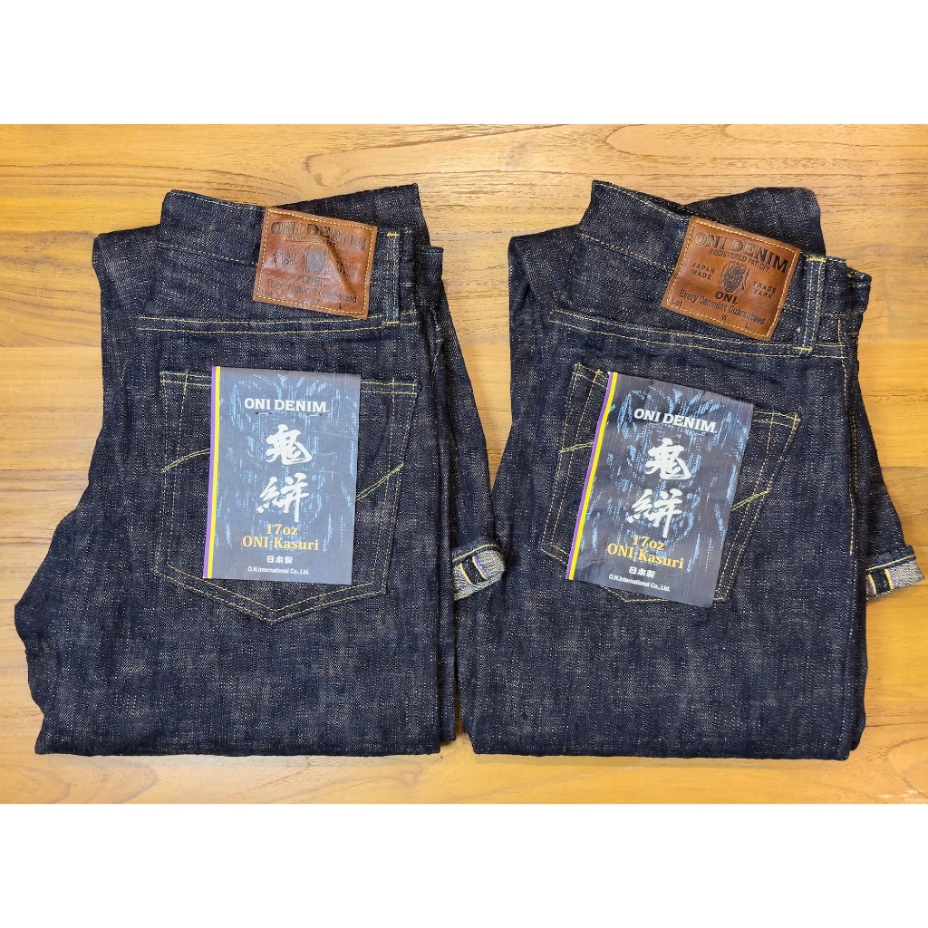 ONI Denim ONI 595 "KASURI" 17oz Slub Selvage Denim Retro Style Loose Straight Jeans