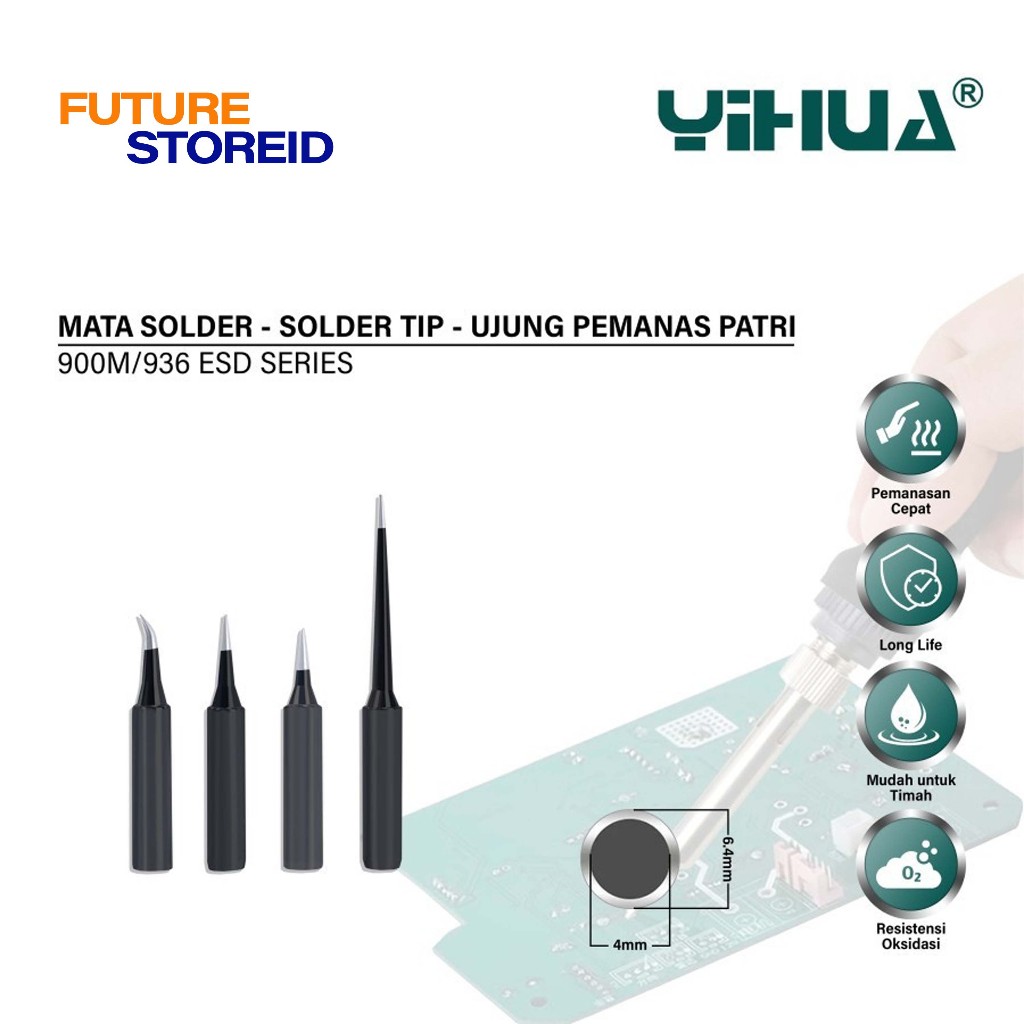 YIHUA 900M/936/937 LURUS/BENGKOK/PISAU Mata Solder Station/Solder tip/Ujung pemanas patri/Las Solder