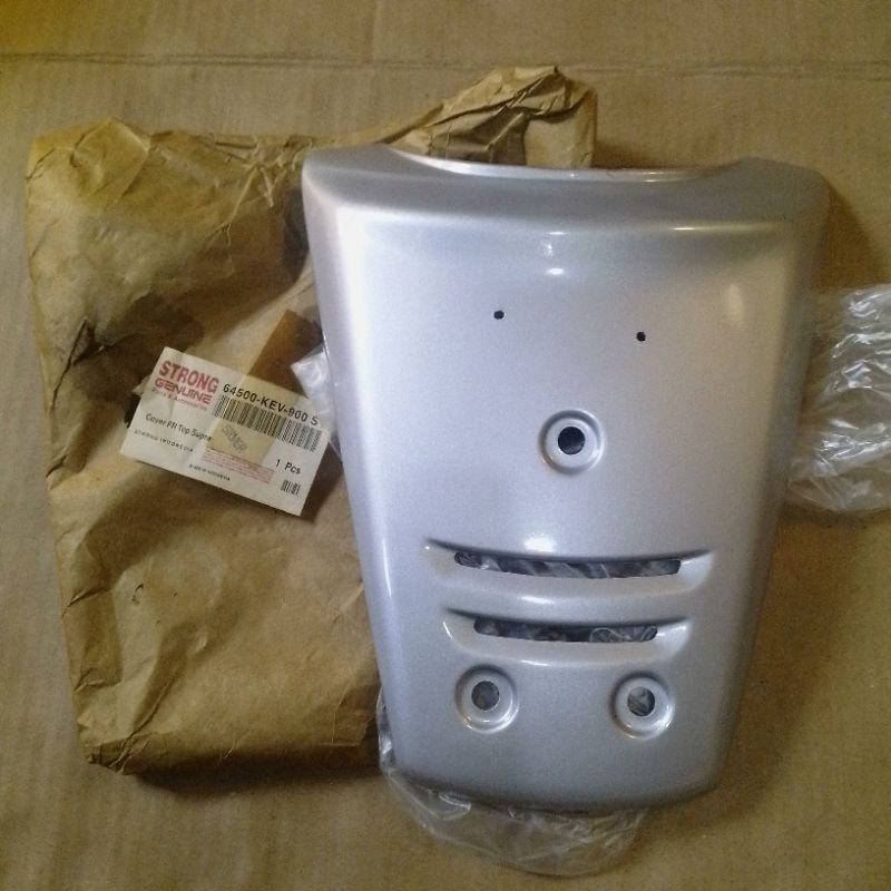 Tameng panel dasi perisai cover dada panel dada HONDA SUPRA OLD SUPRA X / XX / V LAMA OLD . SILVER .