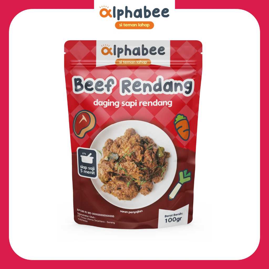 

Beef rendang lauk siap saji frozen food daging sapi rendang 100gr