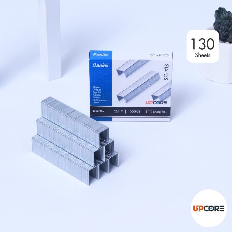 

[Terminal Stationery 01] Bantex Staples 23/17 Ujung Tajam Anti Karat | Untuk 120 Lembar Kertas | Isi 1000 Pcs