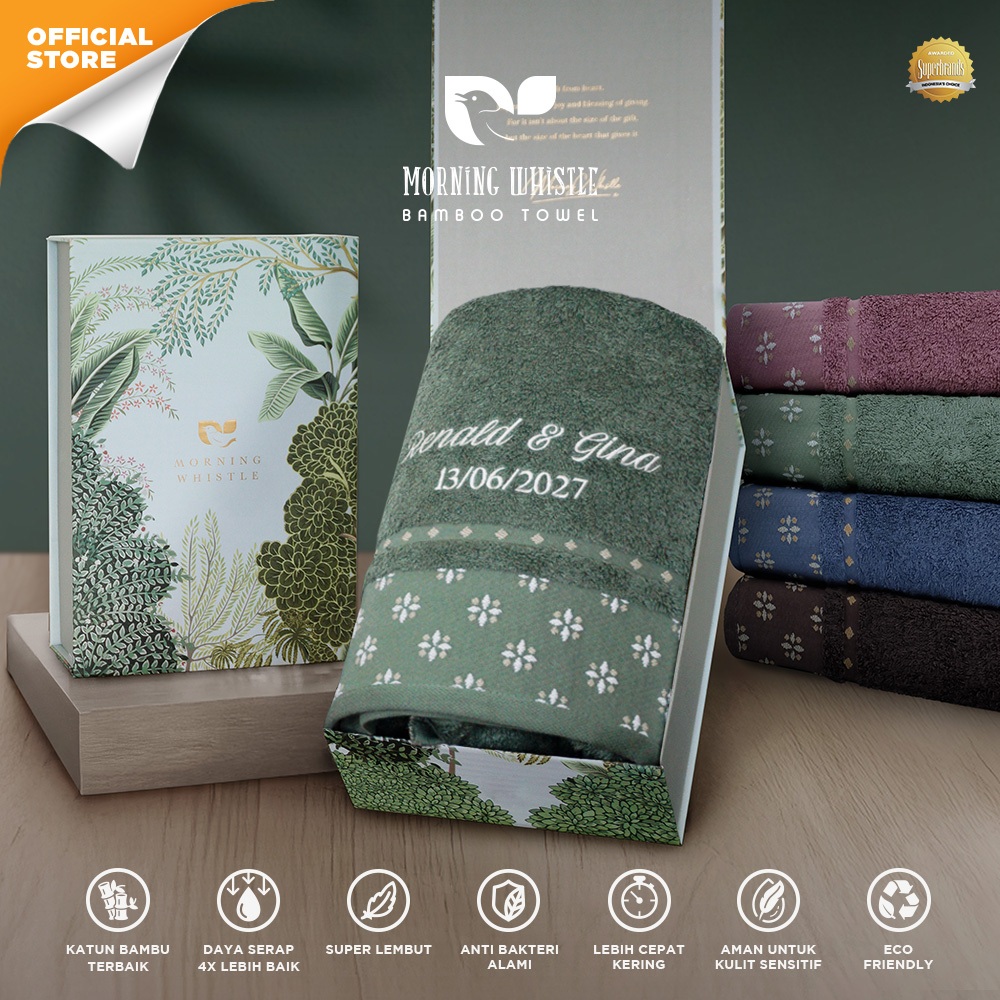 [Whispers] Morning Whistle - Jasmine (Handuk Single Set) / Handuk Seserahan / Kado Pernikahan /