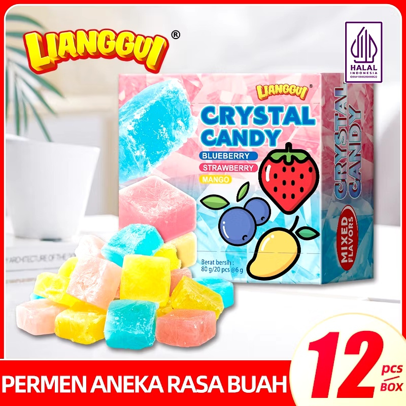 

[Halal] Lianggui Permen Viral Aneka Rasa Buah Crystal Candy 96 Gr