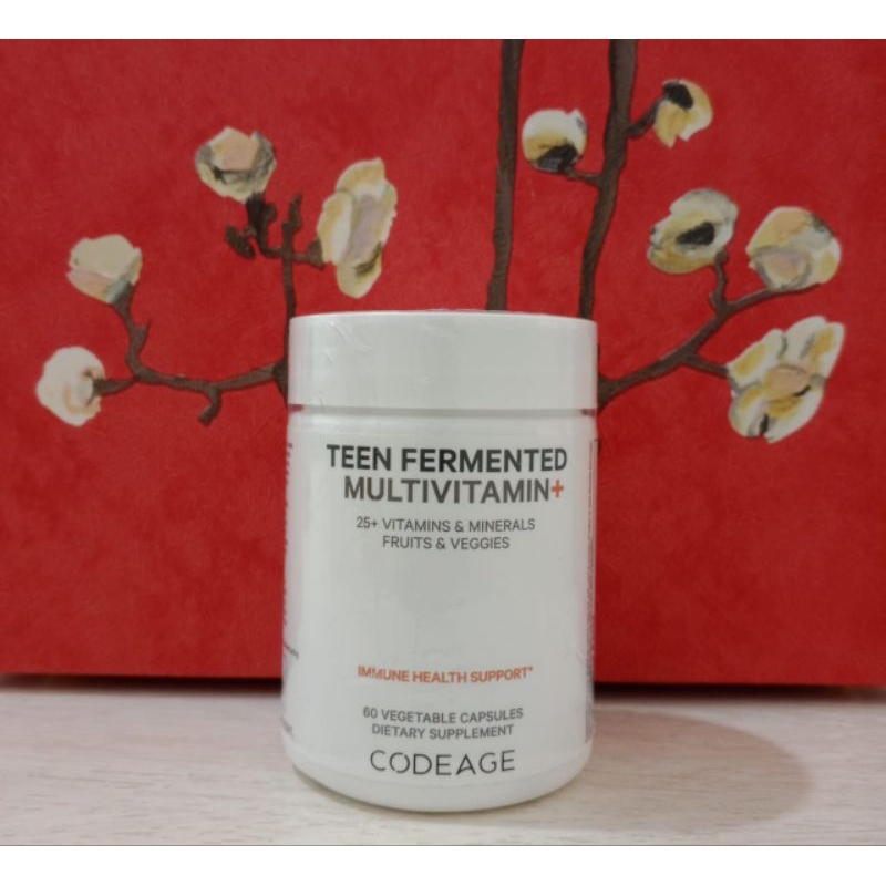 Codeage Teen Fermented multivitamin+ immune health support 60 kapsul teens multivitamin remaja code 