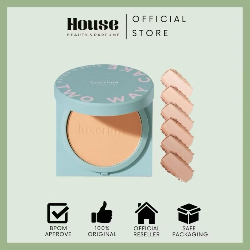 Luxcrime Blur & Cover Two Way Cake ( Full size,Refill & Mini size )