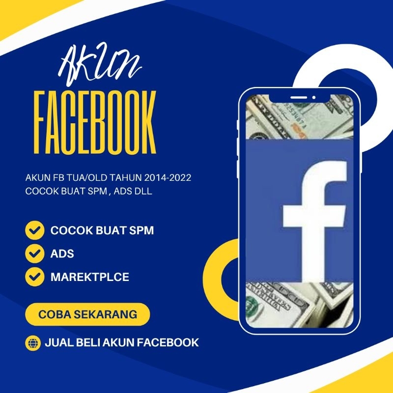 akun fb tua/old 2015-2020 Cocok Buat Spam/Marketplce