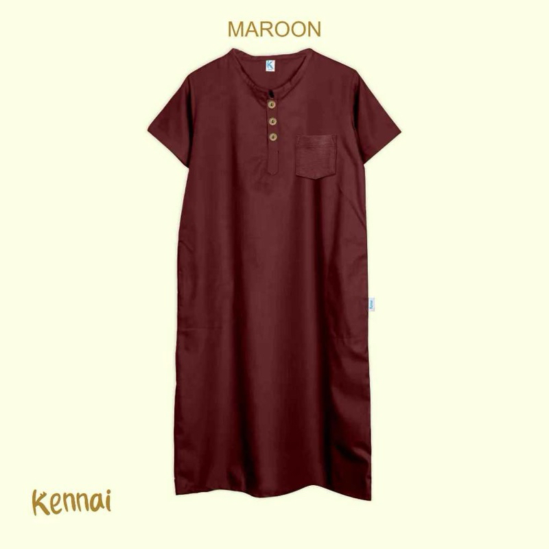 baju koko gamis/jubah anak warna maroon sz 3XL