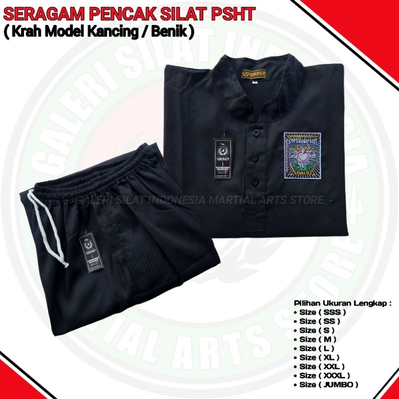PSHT - Sakral Siswa Benik PSHT - Seragam Latihan Persaudaraan Setia Hati Terate - Set Baju Celana Si