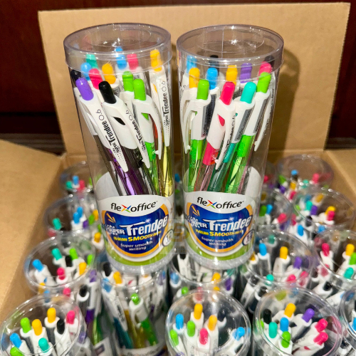 

(ISI 12) PULPEN FLEXOFFICE TRENDEE Semi Gel 0.6 mm Pen Ballpoin - Hitam