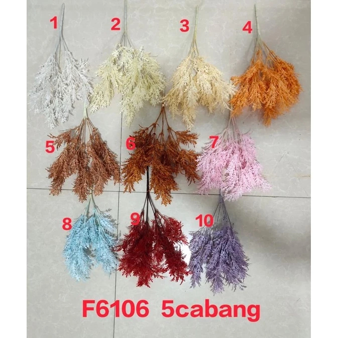 Daun Artificial F-6106/Rumput Sledri Warna Artificial (1lusin)