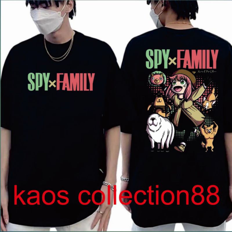kaos distro kaos unisex bhn katun gbr dpn belakang spx family