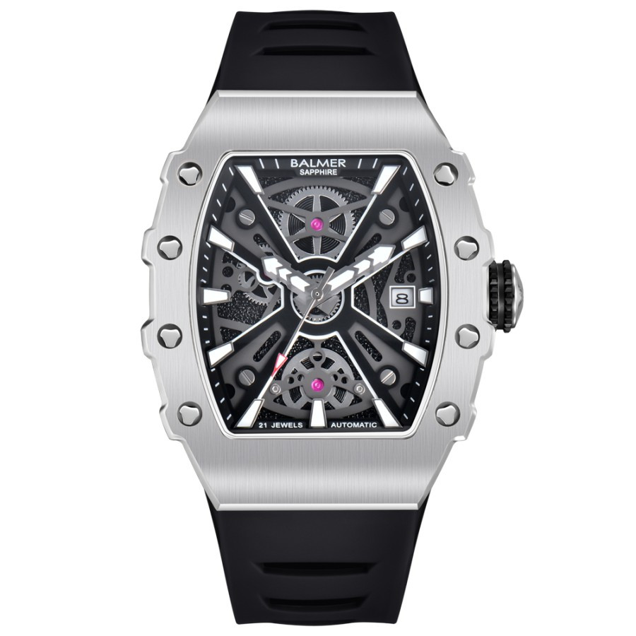 Jam Tangan Pria Balmer 8836 Automatic-Silver Hitam