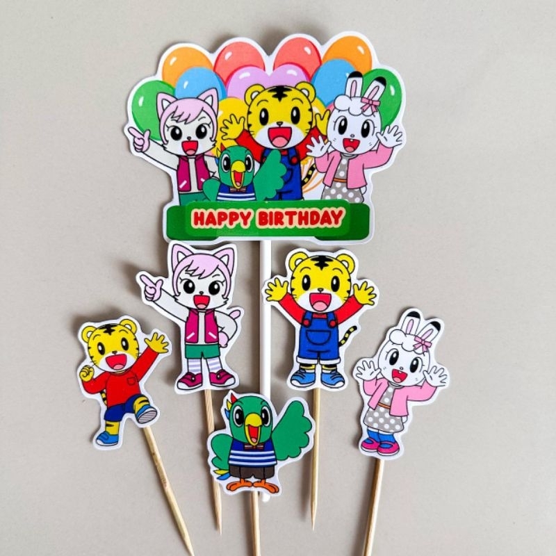 TOPPER SHIMAJIRO / CAKE TOPPER SHIMAJIRO / TOPPER KUE SHIMAJIRO / CUPCAKE TOPPER SHIMAJIRO / HIASAN 