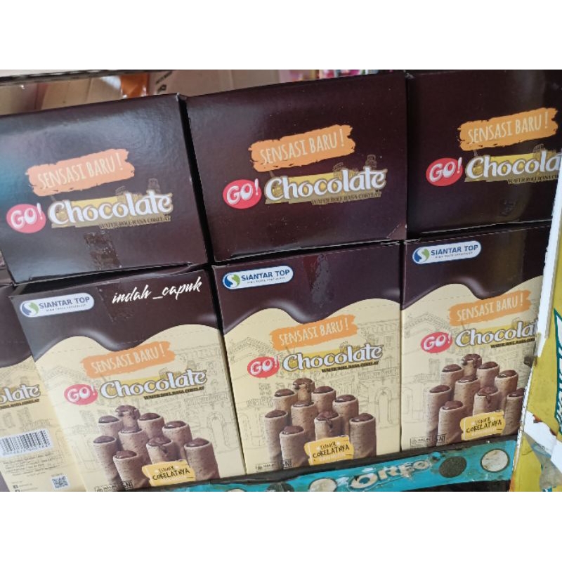 

GO CHOCOLATE WAFEROL STIK RASA COKLAT LUMER ISI 24 PCS