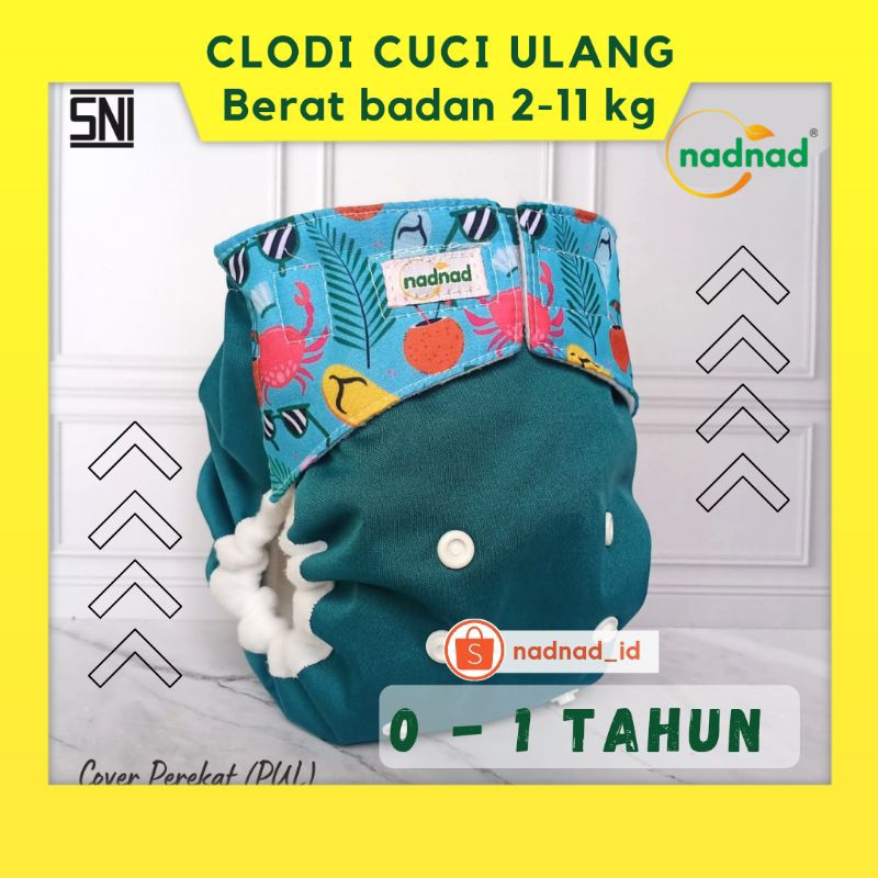 NADNAD PREMIUM Clodi Perekat Bayi New Born Cuci Ulang Anti Bocor Insert Bisa Dilepas SNI Laki Laki P