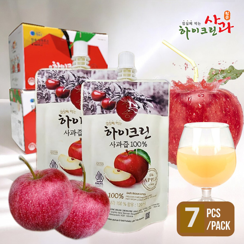

Sari Buah Apel "Hi Clean" – 100% Asli Apel Korea Cheongsong Kemasan 7 PCS