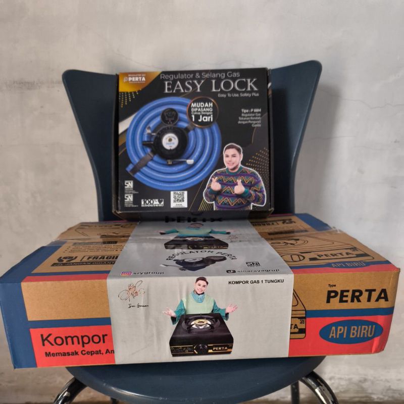 Kompor gas perta 1 tungku + regulator
