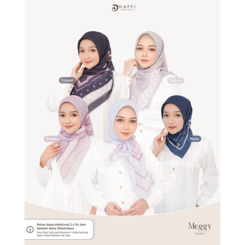 MEGGY SCARF JILBAB SEGI EMPAT BY DAFFI HIJAB