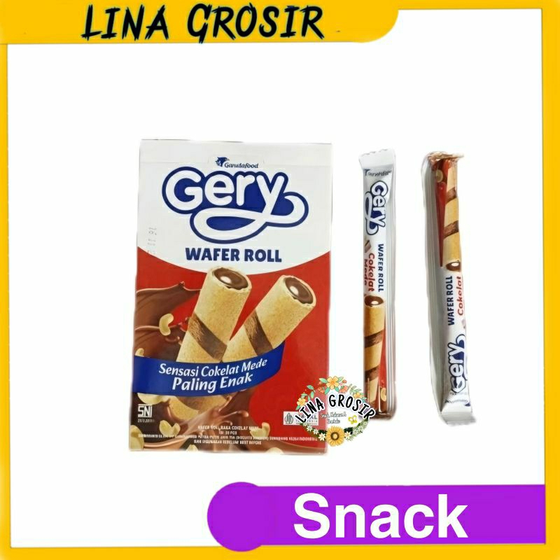 

GARUDA FOOD Gery Wafer Roll Kacang Mede 14gr @ isi 20pcs