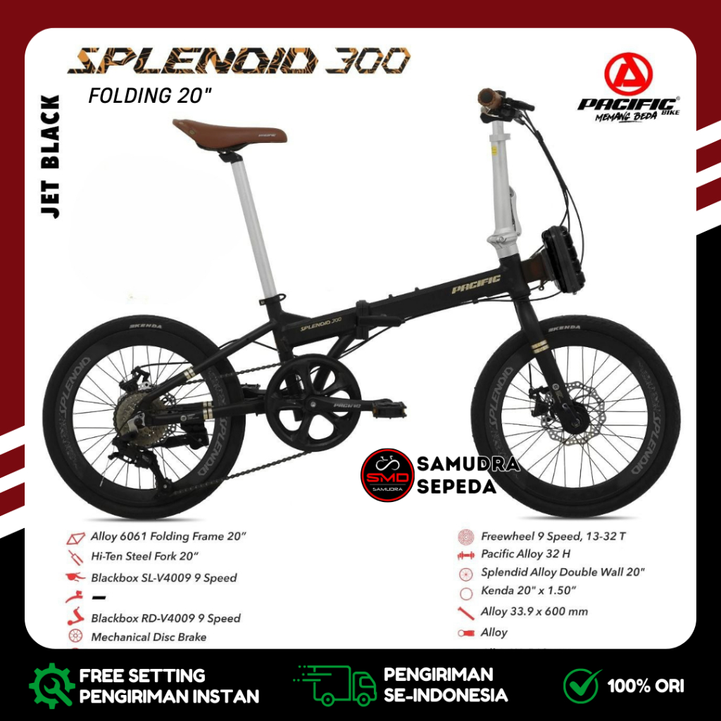 Sepeda Lipat Folding 16 20 Inch Pacific Splendid 300 // MAXIMUS 3.0 Murah BDG