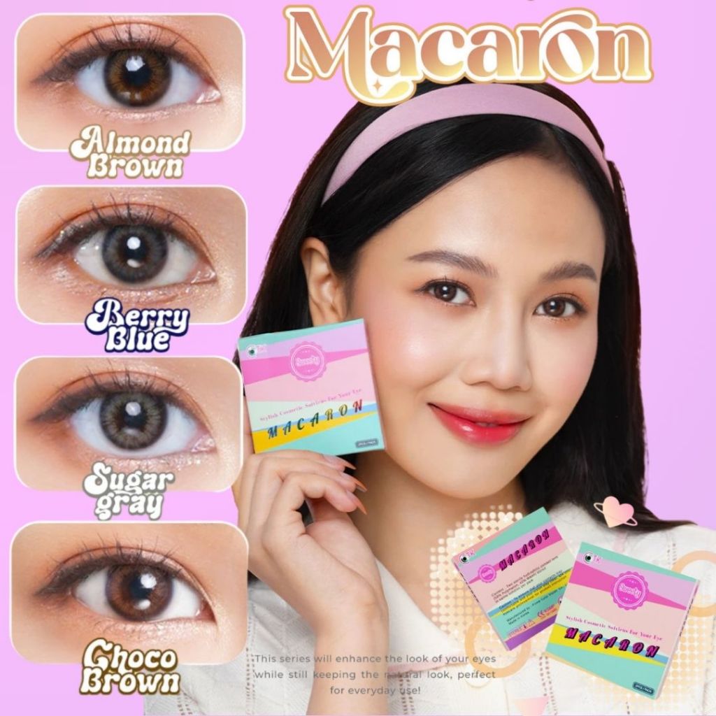 COD Softlens SWEETY MACARON 14.5MM Softlens Minus , Softlens Coklat Minus , Softlens Normal , Softle