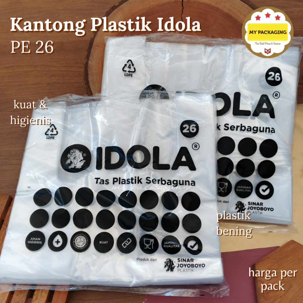 Kantong Plastik PE Bening 26cm - Serbaguna & Ramah Lingkungan