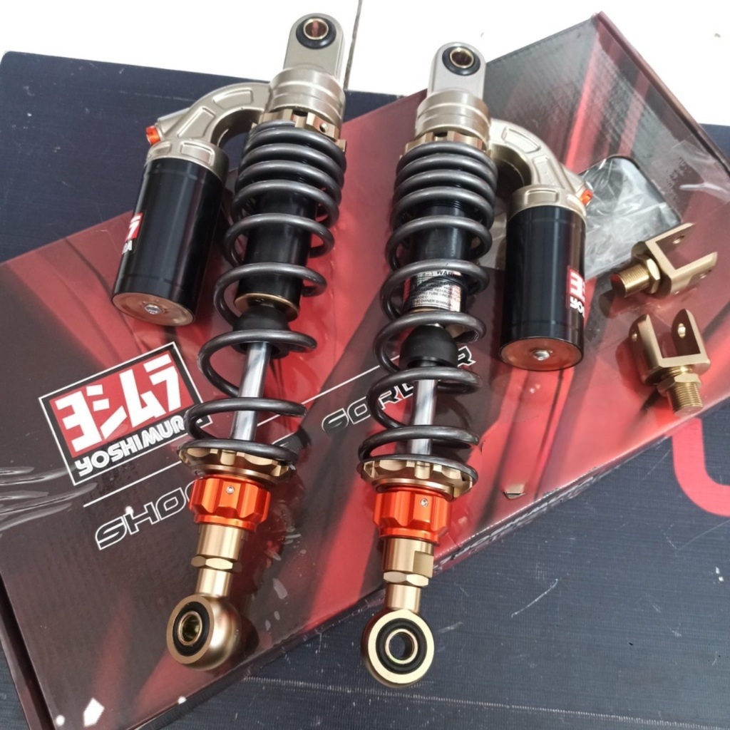 Shockbreaker Shock Sok Belakang Tabung Atas Yoshimura YS-3676 340MM Abu Grey Shock Motor PCX 150 NMA