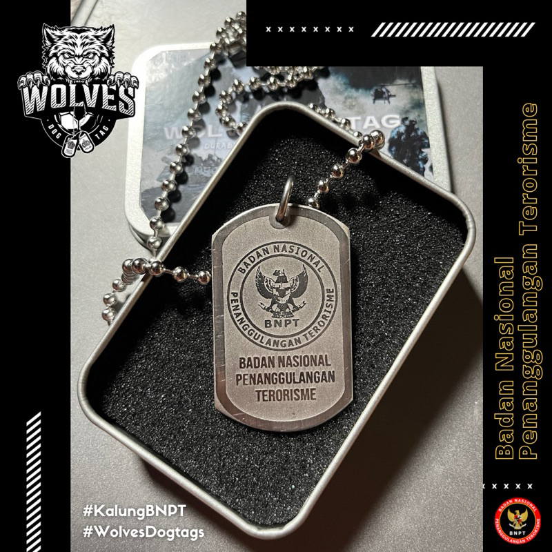 Kalung BNPT / kalung rantai pria / Kalung badan nasional penanggulangan terorisme / aksesoris BNPT /