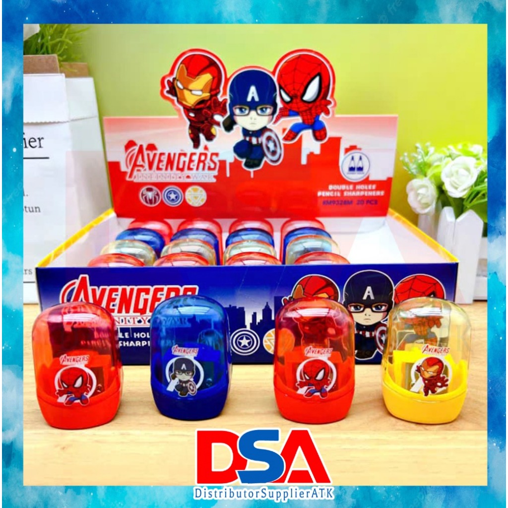

DSA - PENSERUT PENSIL MOTIF AVENGERS SERUTAN PENSIL 2 MATA PENSERUT