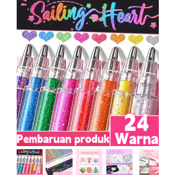 

Gel pen Glitter Pelangi ColorG el ( 12 pcs) ulen Warna Warni Glitter Pen Highliter 1Set Aesthetic
