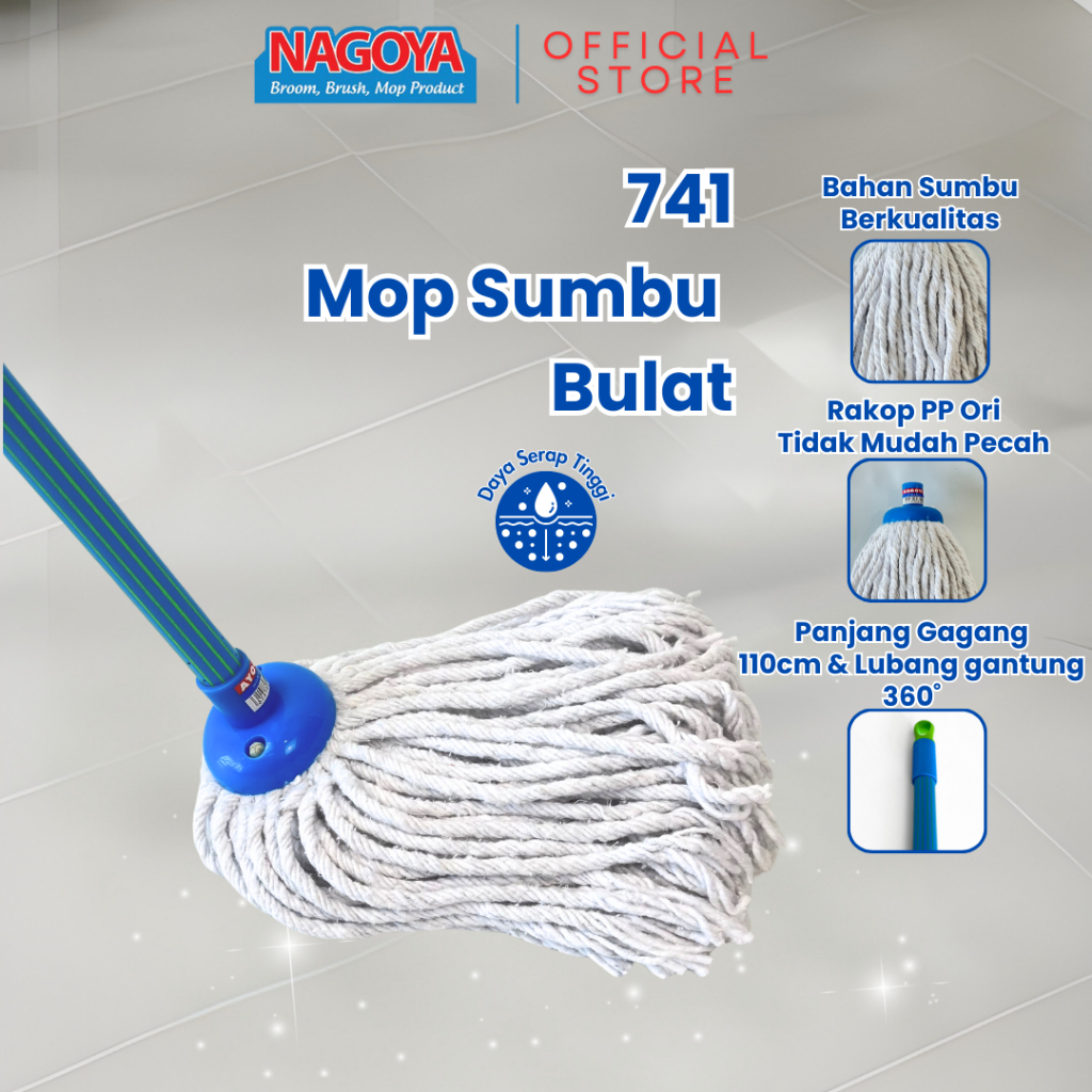 NAGOYA Mop Pel Sumbu Bulat
