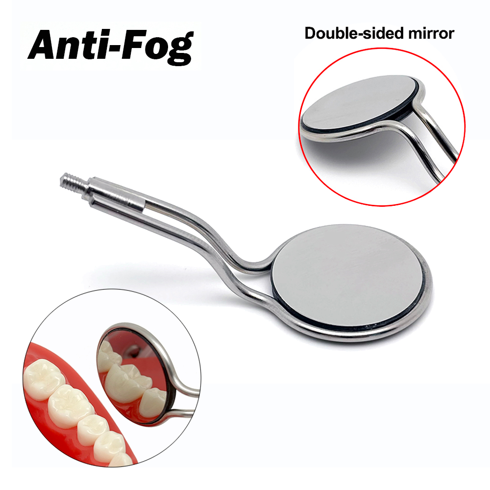 Kaca Oklusal Dental Photography Mouth Mirror Gigi Mirror Anti-fog Rhodium Oral Mirror Cermin Mulut B