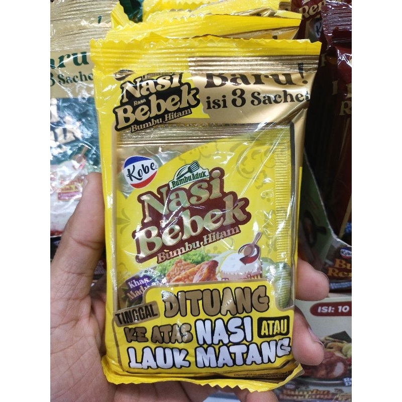 

Kobe Bumbu Hitam Nasi Bebek siap pakai isi 3 pcs