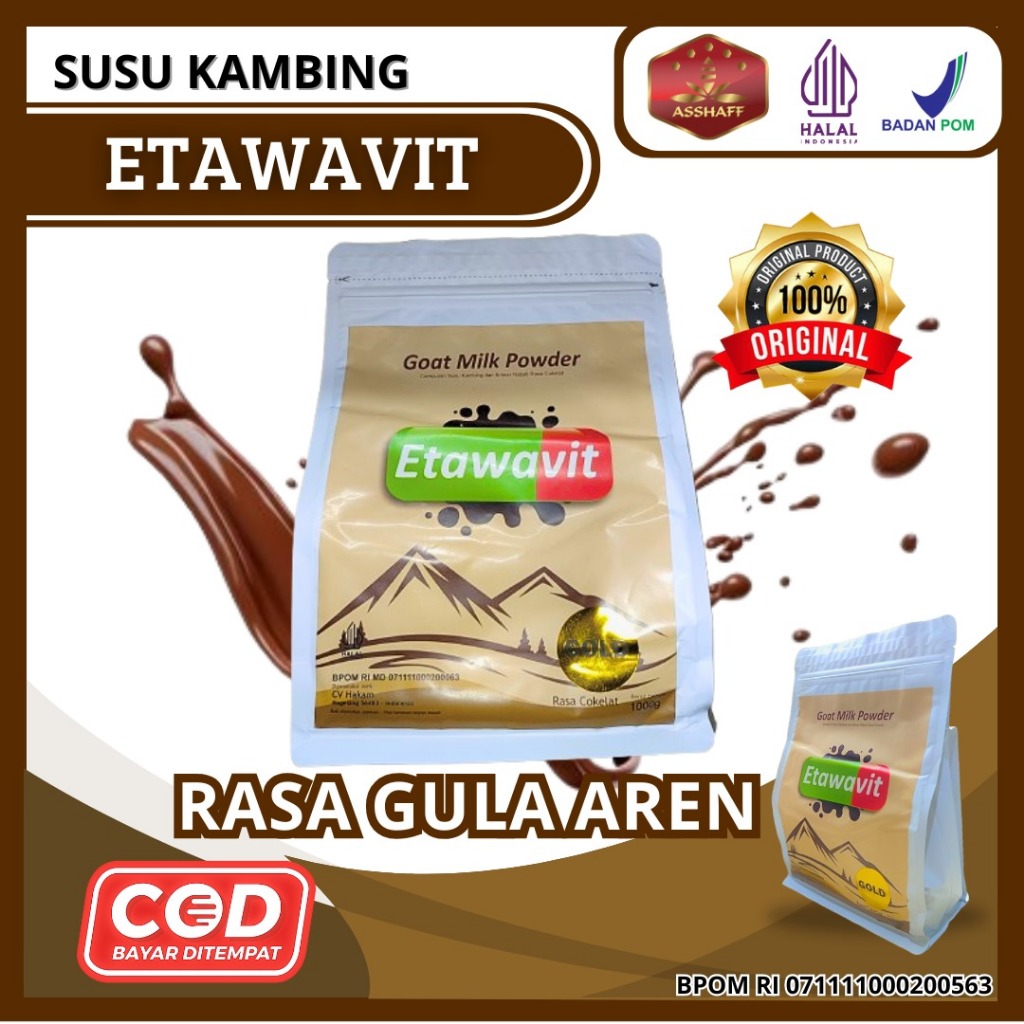 

Susu kambing Etawavit 1kg Gula Aren