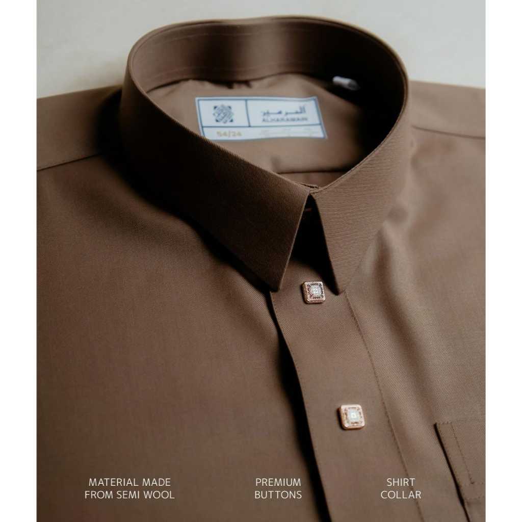 RB BISA COD KKM WOLL GAMIS JUBAH PRIA AL HARAMAIN WOLL PREMIUM KERAH KEMEJA LENGAN PANJANG MANSET