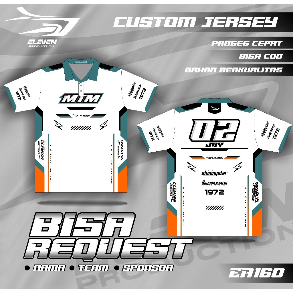 JERSEY RACING polo baju balap racing custom full printing jersey balap jersey bisa ubah nama nomor j
