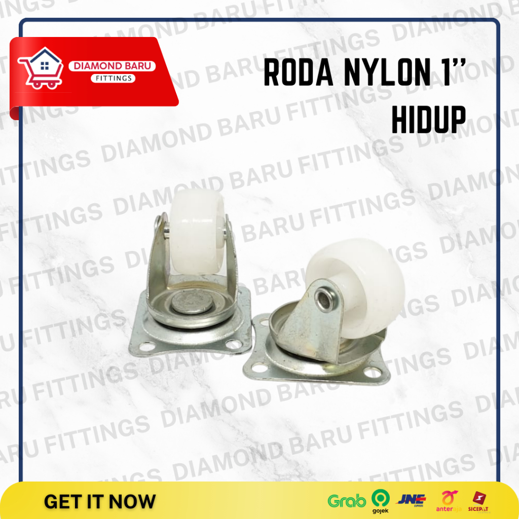 Roda Nylon 1 Inch Putar & Mati / Roda Caster Kecil / Roda Meja Kursi 1 inch