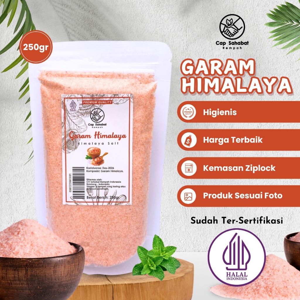

250gr Garam Himalaya / Pink Himalaya Salt / Rempah / JSR 100% PREMIUM QUALITY
