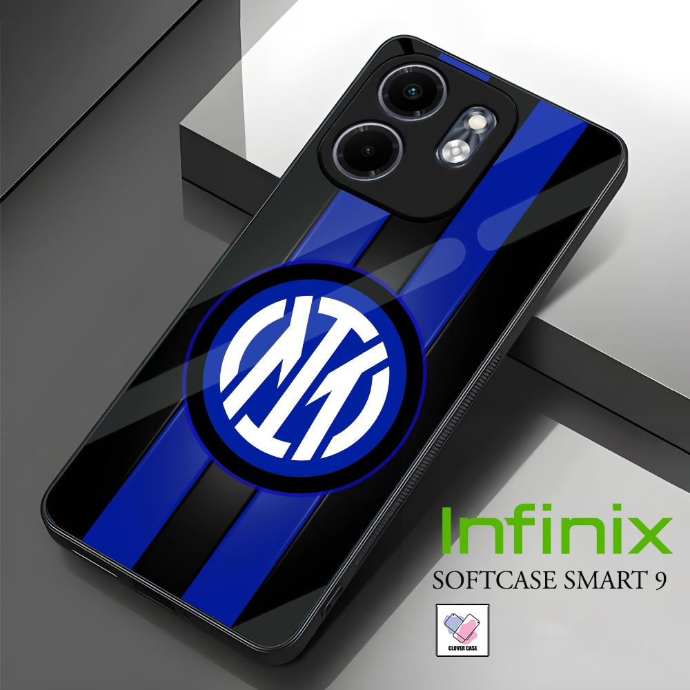 [BL22]  Case Glossy Case | INFINIX SMART 9 | CASE KEKINIAN LUCU |  Casing Hp Kilau Motif INTER MILAN
