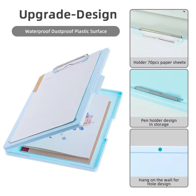 

HD Clipboard + Storage Alas Papan Ujian / Papan Jalan 2in1 / Clipboard 2 in 1 / Clip Board A4