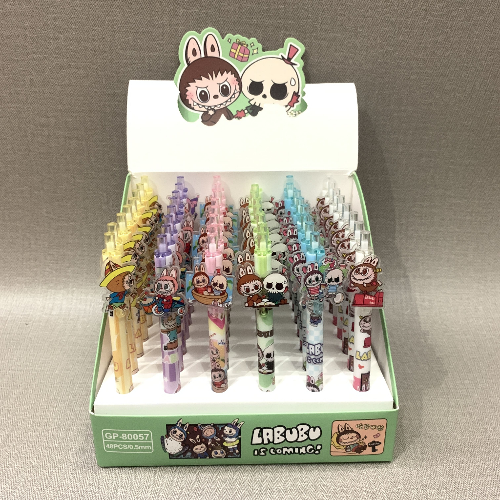 

Labubu Green Cute Ball Pen Per Pcs Pulpen Blue Gel Ink Ketebalan 0.5mm