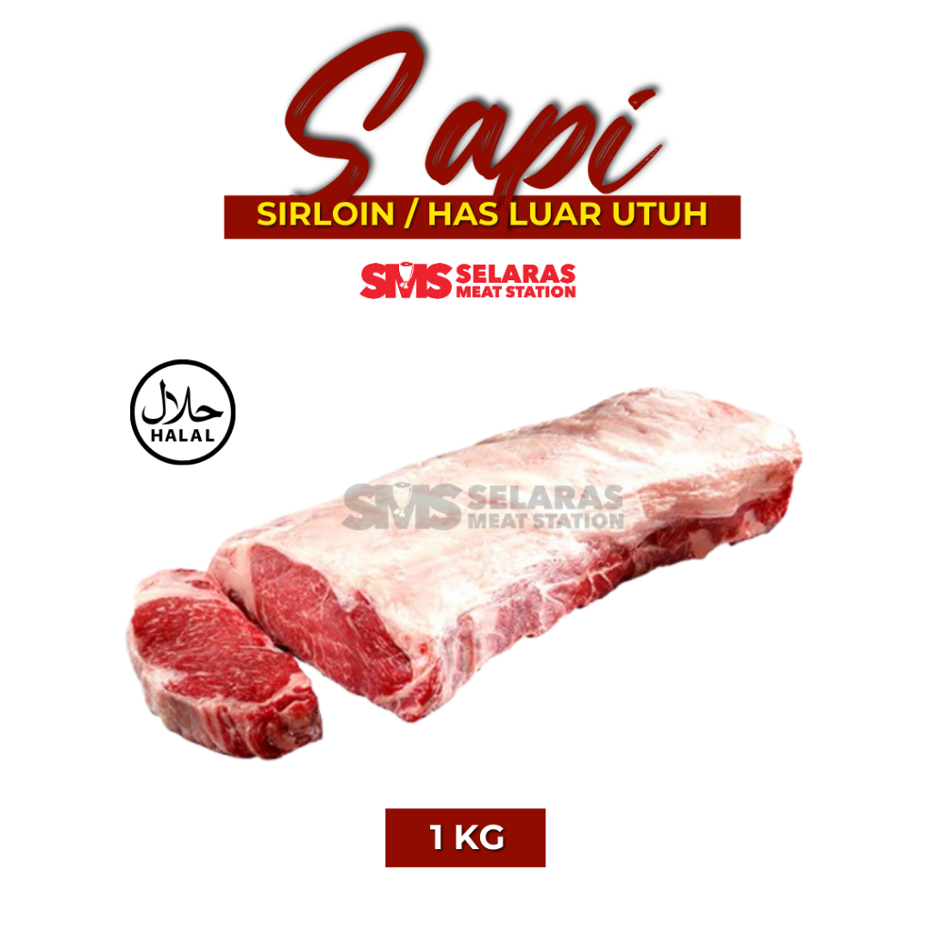 

Daging Sapi Has Luar Utuh / Whole Sirloin / Daging Sirloin Utuh 1 Kg Frozen Tangerang Selatan