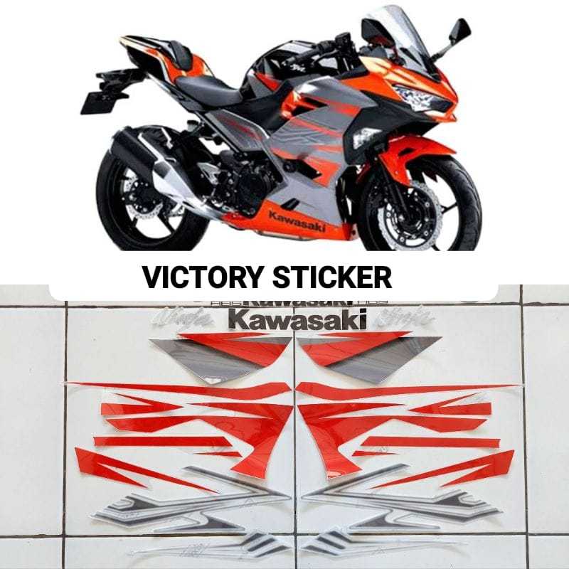 Striping NINJA 250 fi SE MDP ABS orange abu